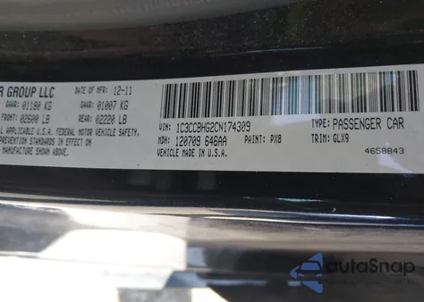 2012 Chrysler 200 S from USA, damaged, VIN 1C3CCBHG2CN174309